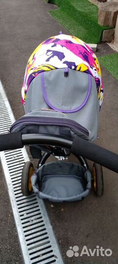 Детский трехколесный велосипед с ручкой, коляска