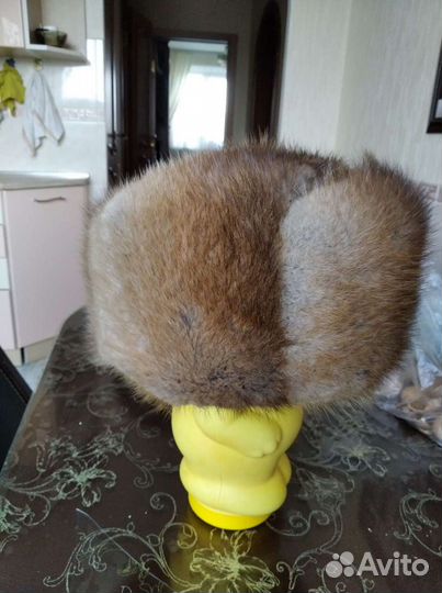 Шапка мужская нутриевая