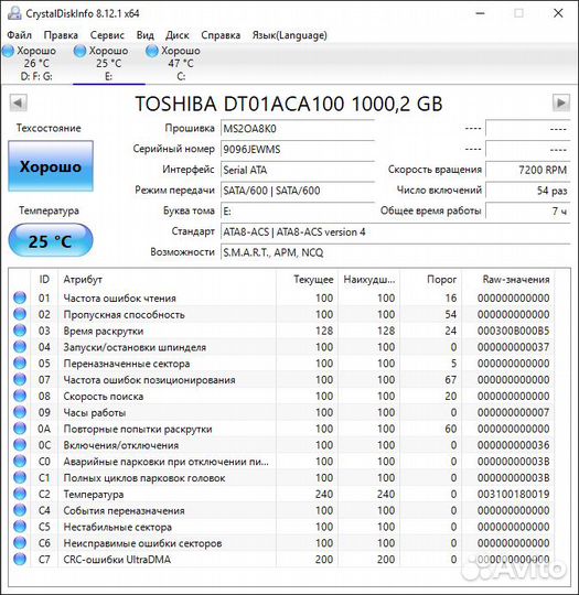 Жёсткие диски 500-1000Gb 2.5-3.5