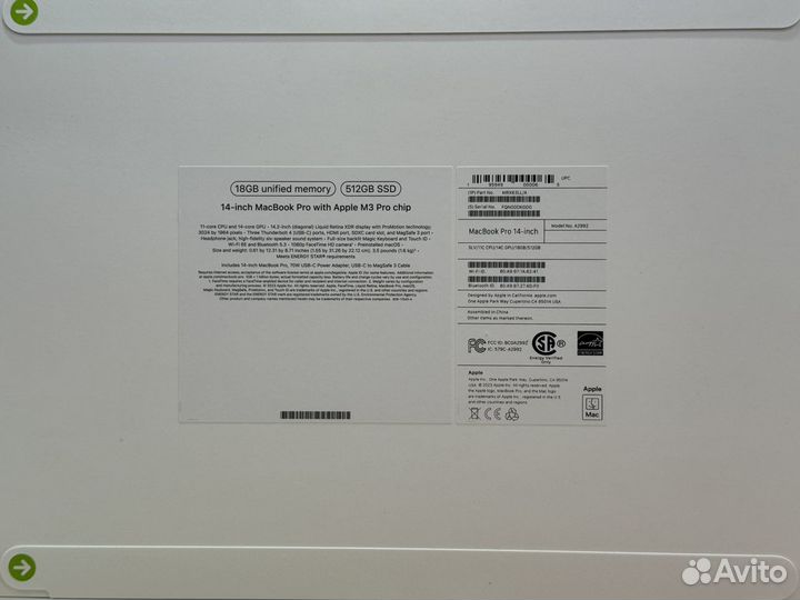 Macbook pro 14 m3 pro 16 512 silver MRX63