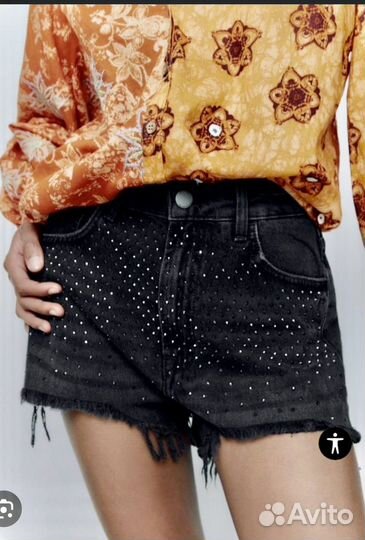 Шорты новые zara со стразами