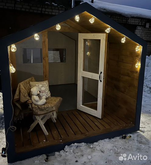 Детский домик в стиле барнхаус,уличный