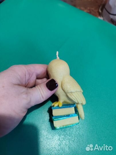 Свеча с травами Мудрая Сова из воска