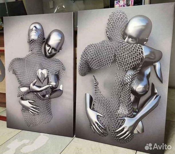Нереальные картины на холсте 3D Love art Нино