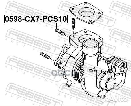 Шпилька выпускного коллектора PCS10 0598CX7PCS10