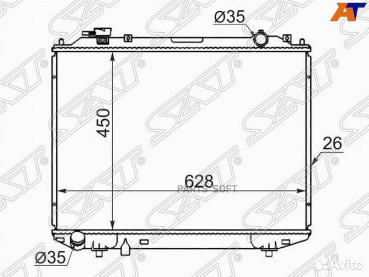 Радиатор охлаждения Форд Рейнджер 06