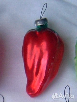 Советские игрушки на ёлку стекло картон подсвечник