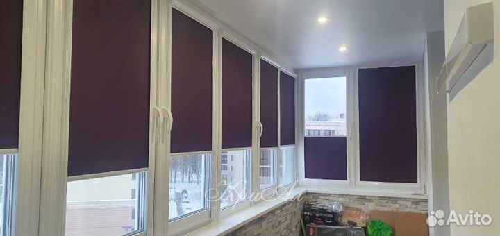 Рулонные жалюзи на створки