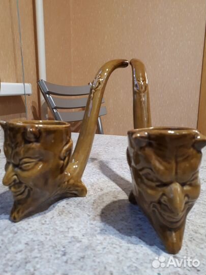 Поилки в виде чертей.б/у