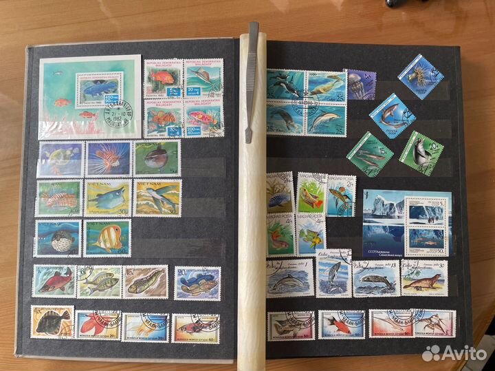 Альбом с марками животные, птицы, бабочки