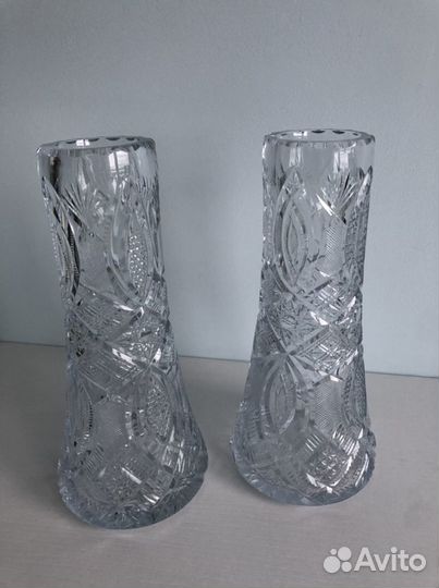 Большая хрустальная ваза