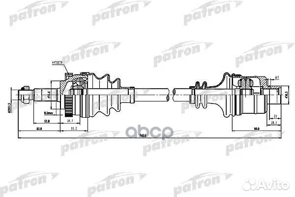 Полуось привода PDS1595 patron