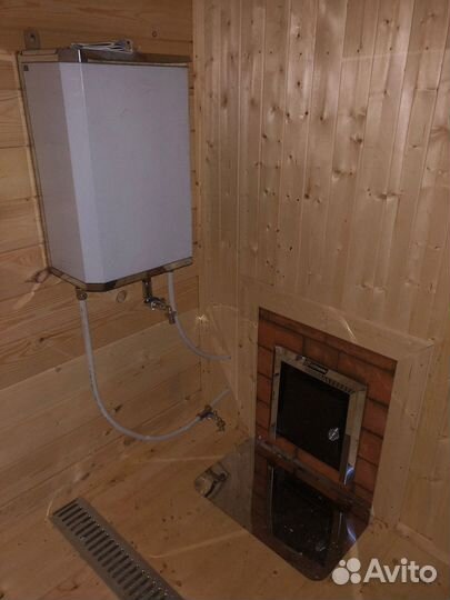 Мобильная баня из бруса 2.3 x 8 м