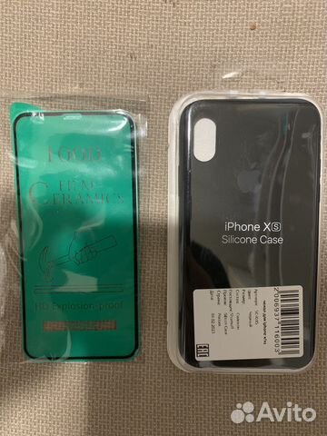 Чехол на iPhone xs с защитным стеклом