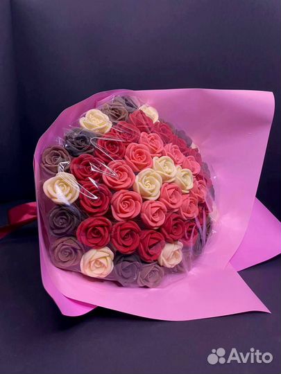 Шоколадные Розы - 51 шт в Букете