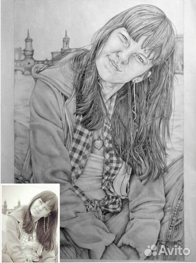 Портрет по фото на заказ (простым карандашом)