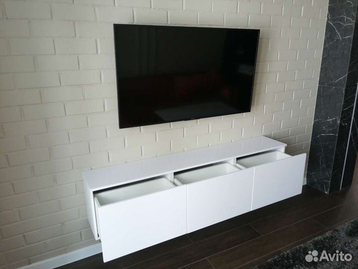 Тумба для тв 1800*400*350 мм. Подвесная