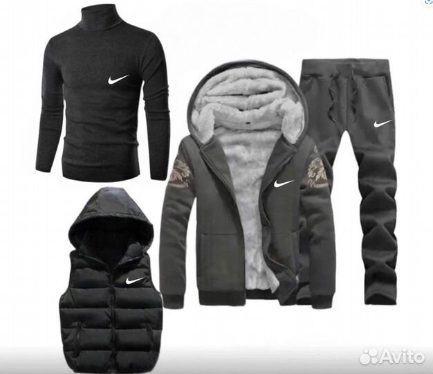 Спортивный костюм 4в1 Nike с мехом