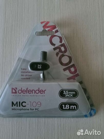 Микрофон Defender MIC-109 черный