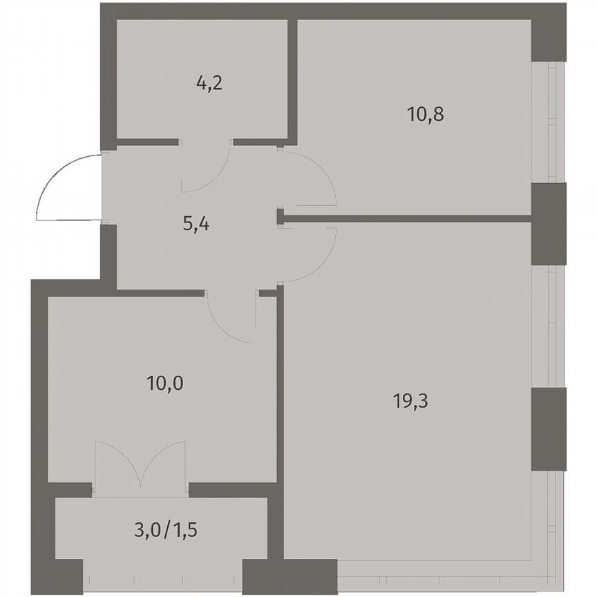 2-к. квартира, 51,4 м², 9/11 эт.