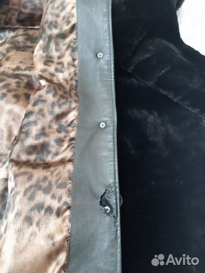 Шуба мутоновая с капюшоном 48/50