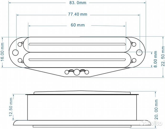 Fleor M00870-3 - Звукосниматель для электрогитары