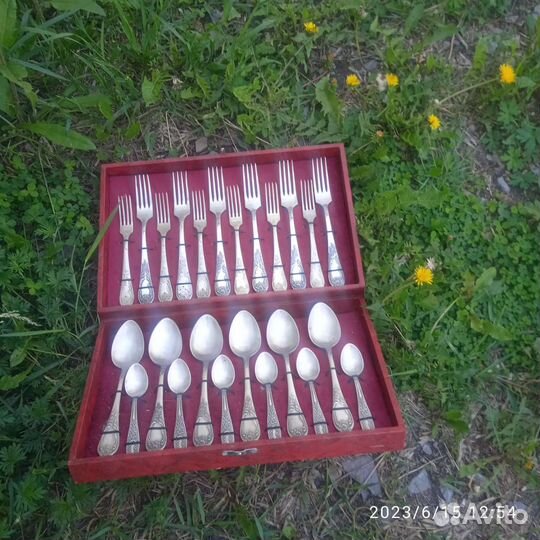Набор столовых приборов СССР мельхиор