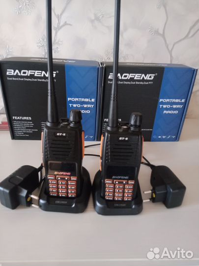 Рация Baofeng GT-5 10 Вт 136-174/400-520 мгц 2шт