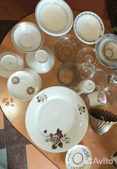 Тарелки, кружки СССР, остатки сервизов