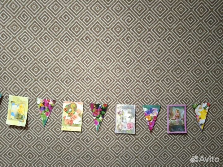 Поделка. Флажки с цветами 175 см