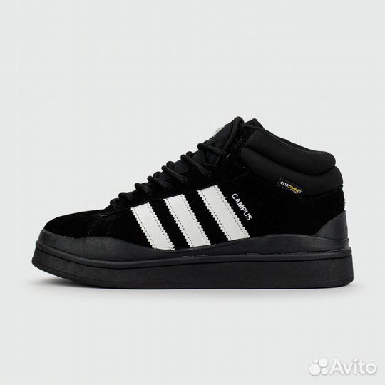 Adidas Campus Black White with Fur