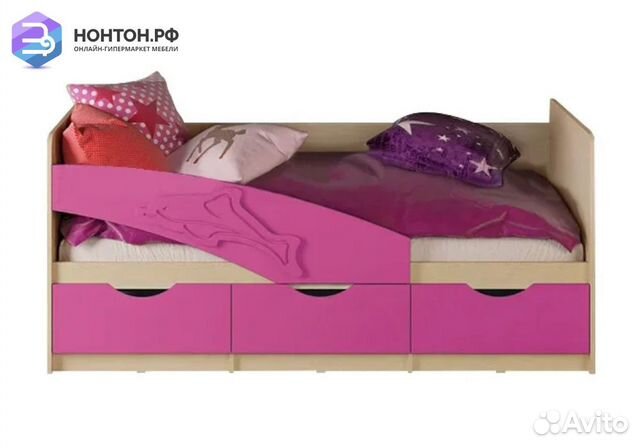 Кровать Дельфин сиреневая