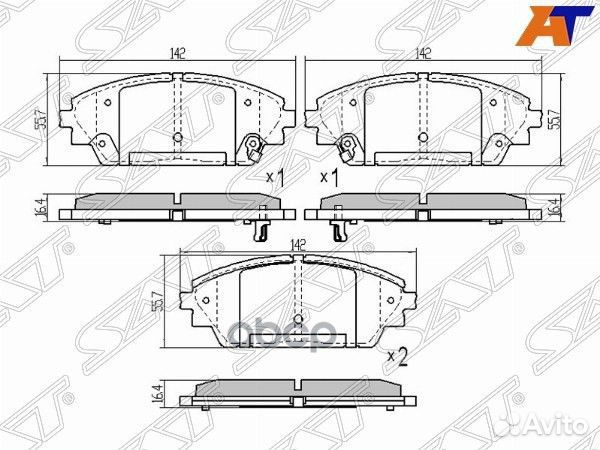 Колодки тормозные перед mazda 3 13- ST-BHY1-33