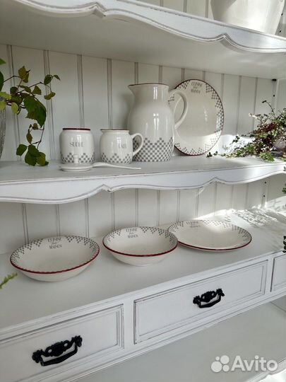 Посуда «Серая клетка» Comptoir de famille