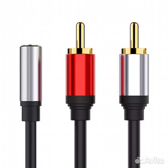 Кабель со штекером 2RCA на гнездо 3.5mm