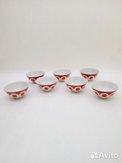 Пиалы чайные фарфор 7 шт (#974)