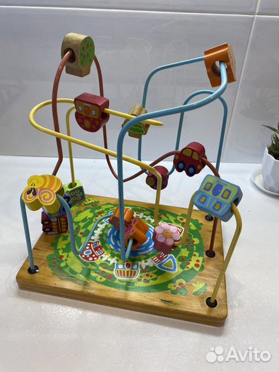 Развивающие игрушки деревянный лабиринт детский