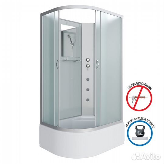 Душевая кабина Niagara Classic NG-2310-14rbkg (120х80х200)