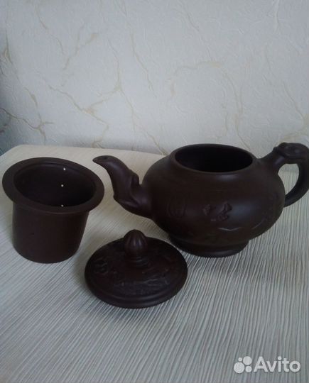 Глиняный заварочный чайник Китай, новый, 0.4л