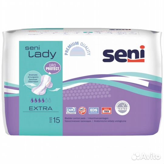 Урологические прокладки seni lady extra, №15