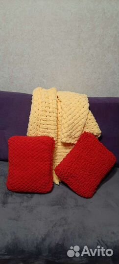 Детский плед из alize puffy