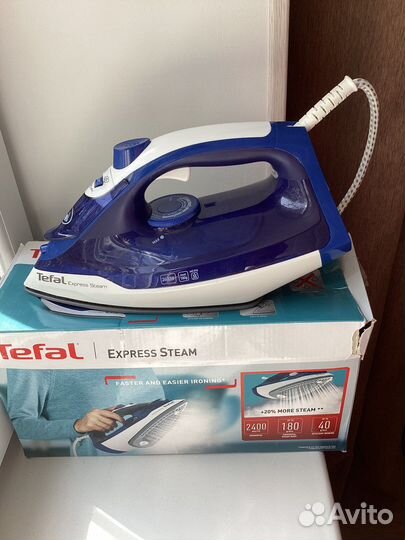 Утюг Tefal Express Steam FV2838E0 синий/белый б/у