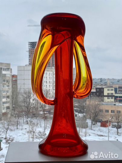 Ваза цветное стекло. Винтаж. СССР