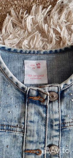 Джинсовая куртка для девочки 110