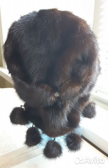 Шапка зимняя норковая мягкая, новая