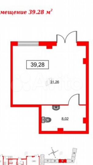 Свободного назначения, 39.5 м²