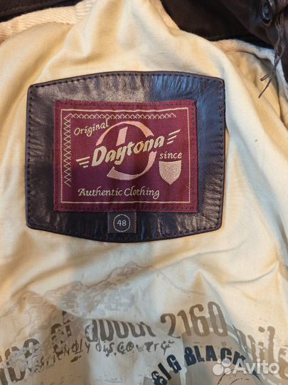 Кожаная куртка мужская daytona 48 размер