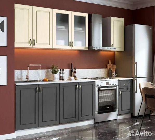 Кухня Констанция №2 2.0 софт ваниль / графит