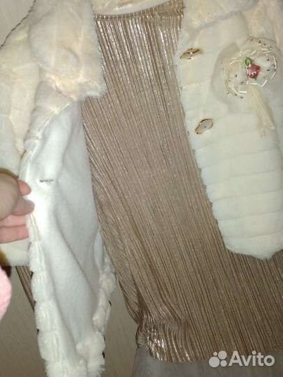 Меховое болеро для девочки 128