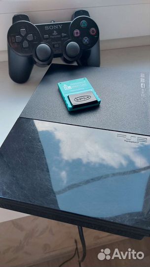 PlayStation 2 Slim (scph-90008) Черная (PS2) Б/У